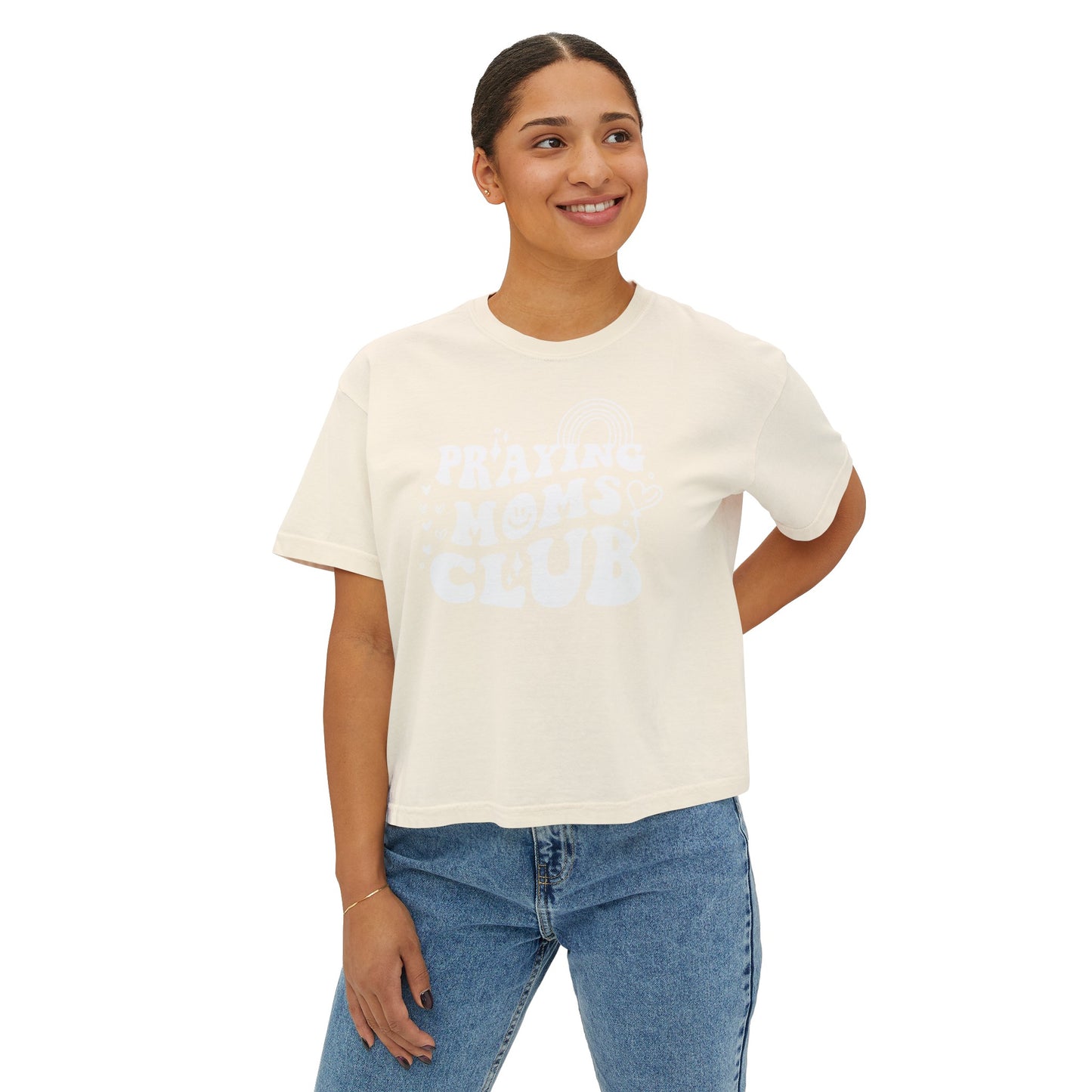 Women's Praying Mom's Club Boxy Tee