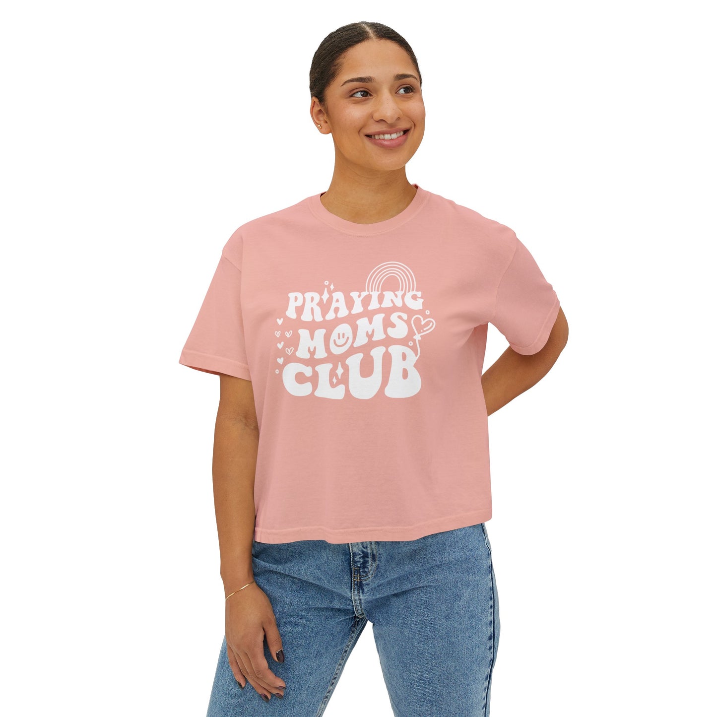 Women's Praying Mom's Club Boxy Tee