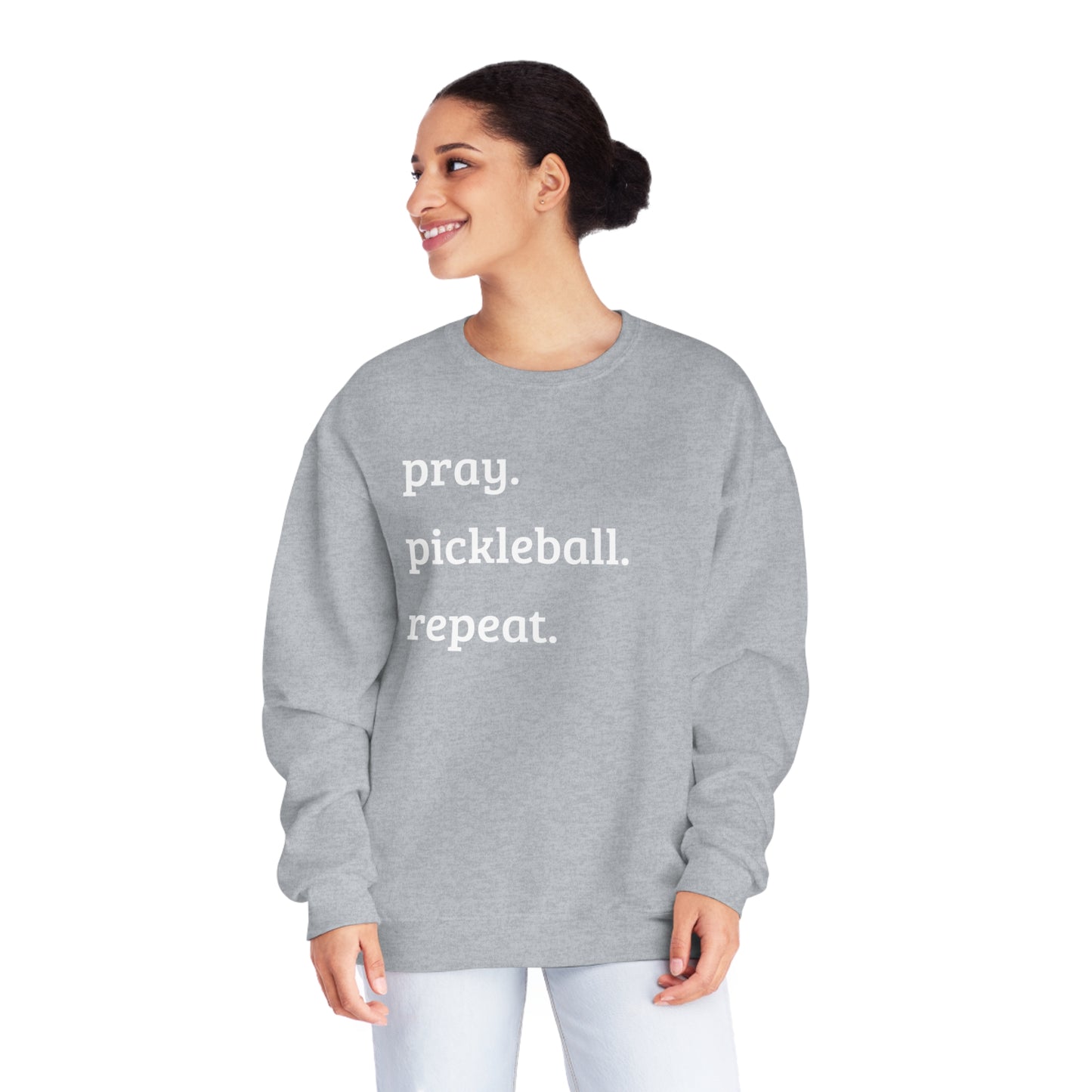 Pray, pickleball, repeat Unisex NuBlend® Crewneck Sweatshirt