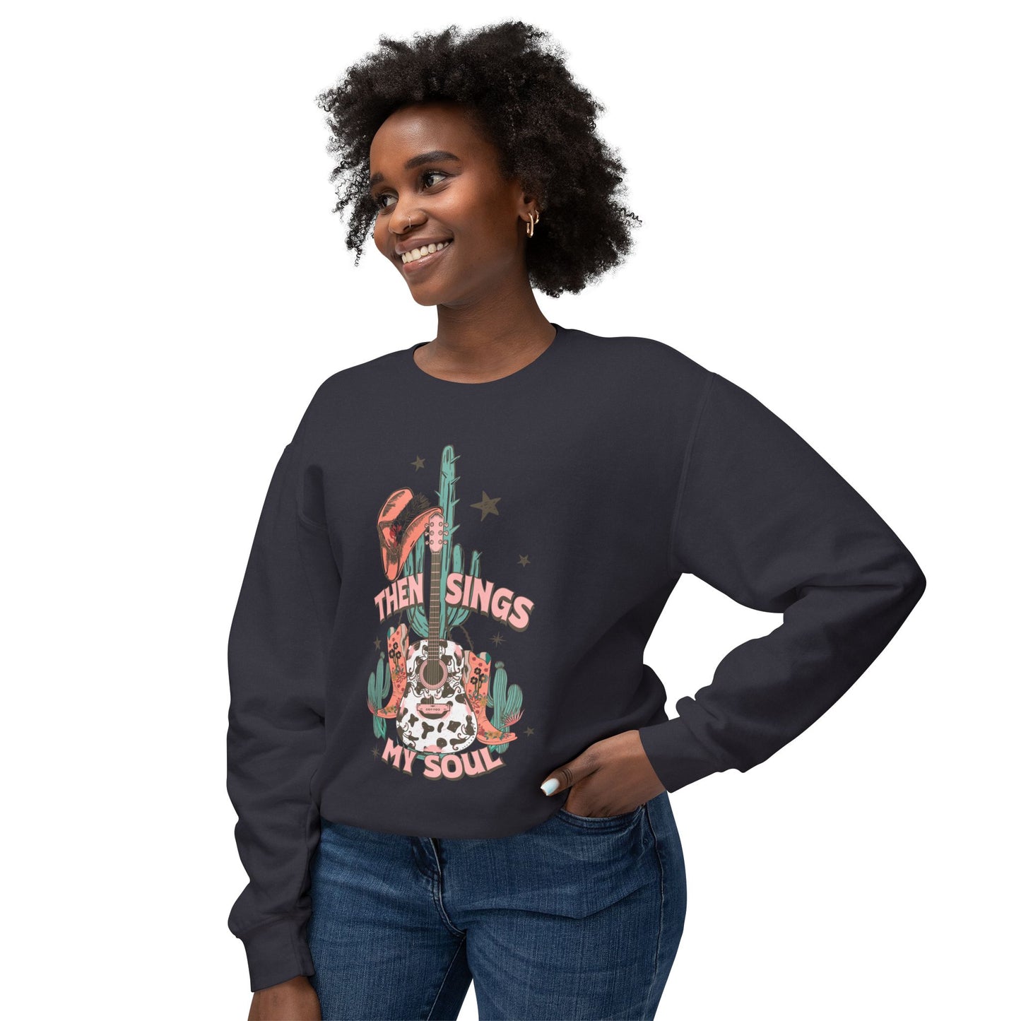 Then Sings My Soul Lightweight Crewneck Sweatshirt