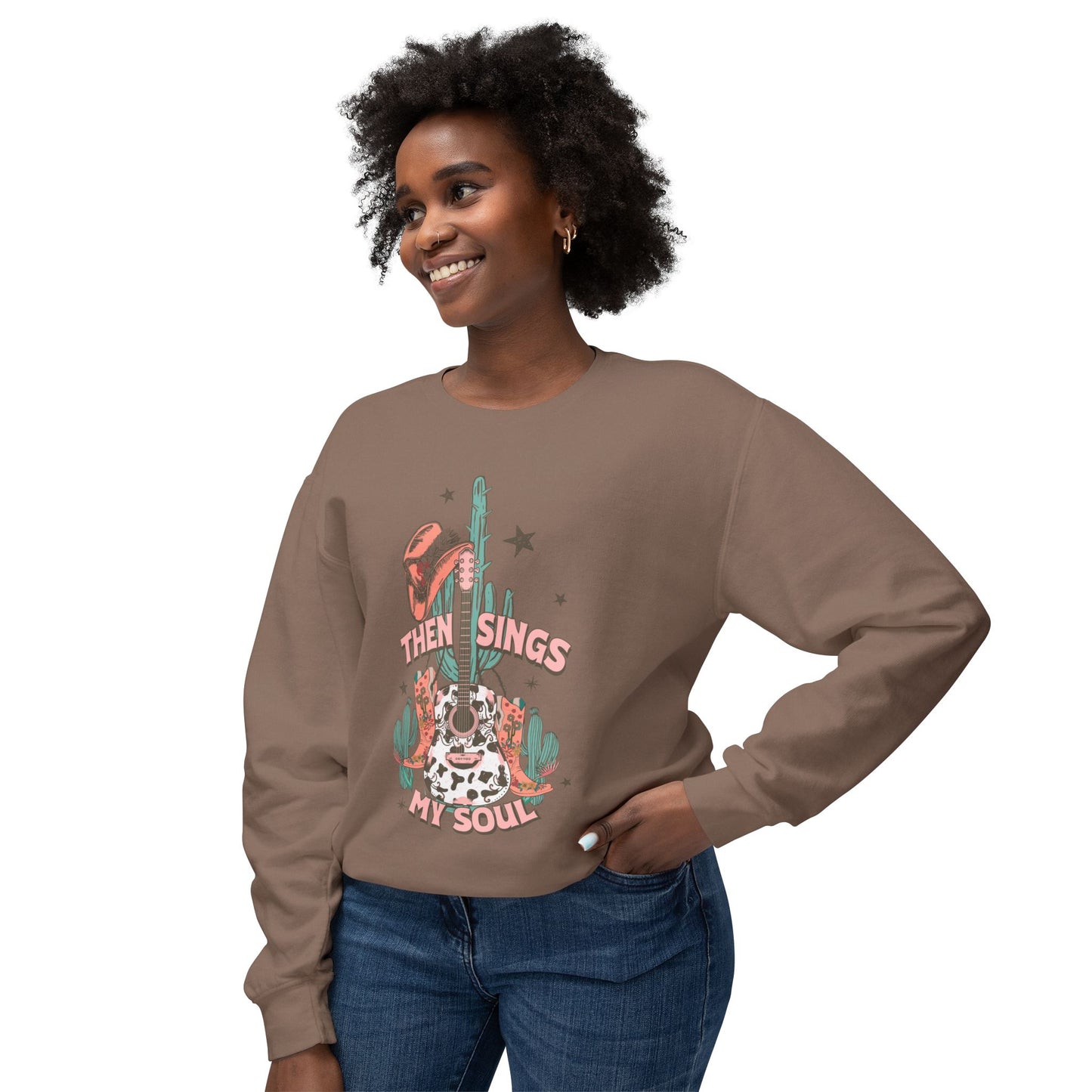 Then Sings My Soul Lightweight Crewneck Sweatshirt