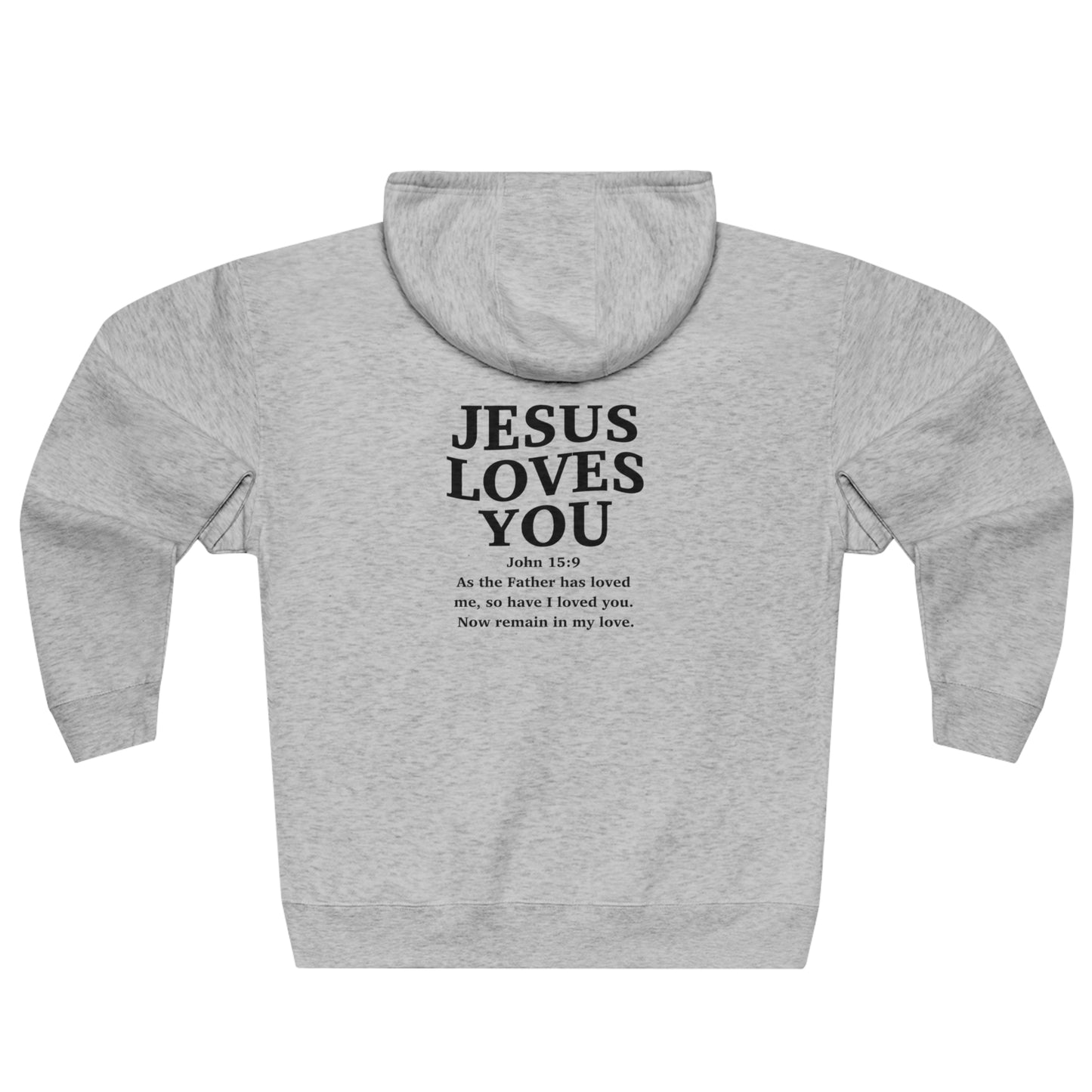 Unisex Jesus loves me, Jesus loves you Zip Hoodie