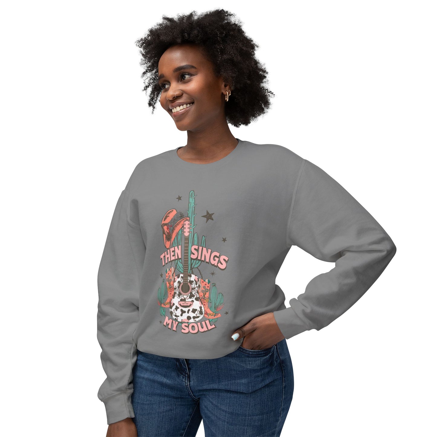 Then Sings My Soul Lightweight Crewneck Sweatshirt