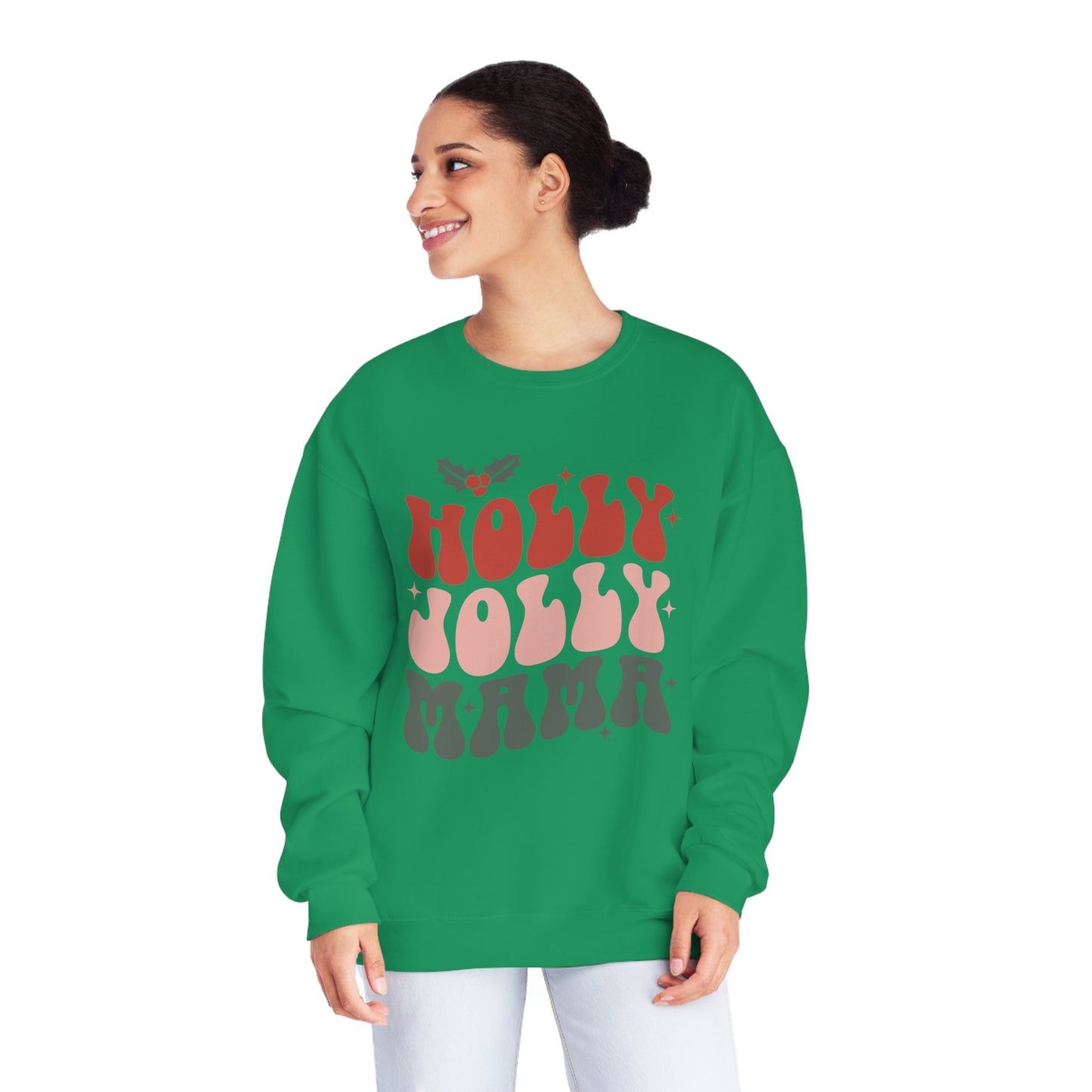 Christmas Holly Jolly Mama Crewneck Sweatshirt