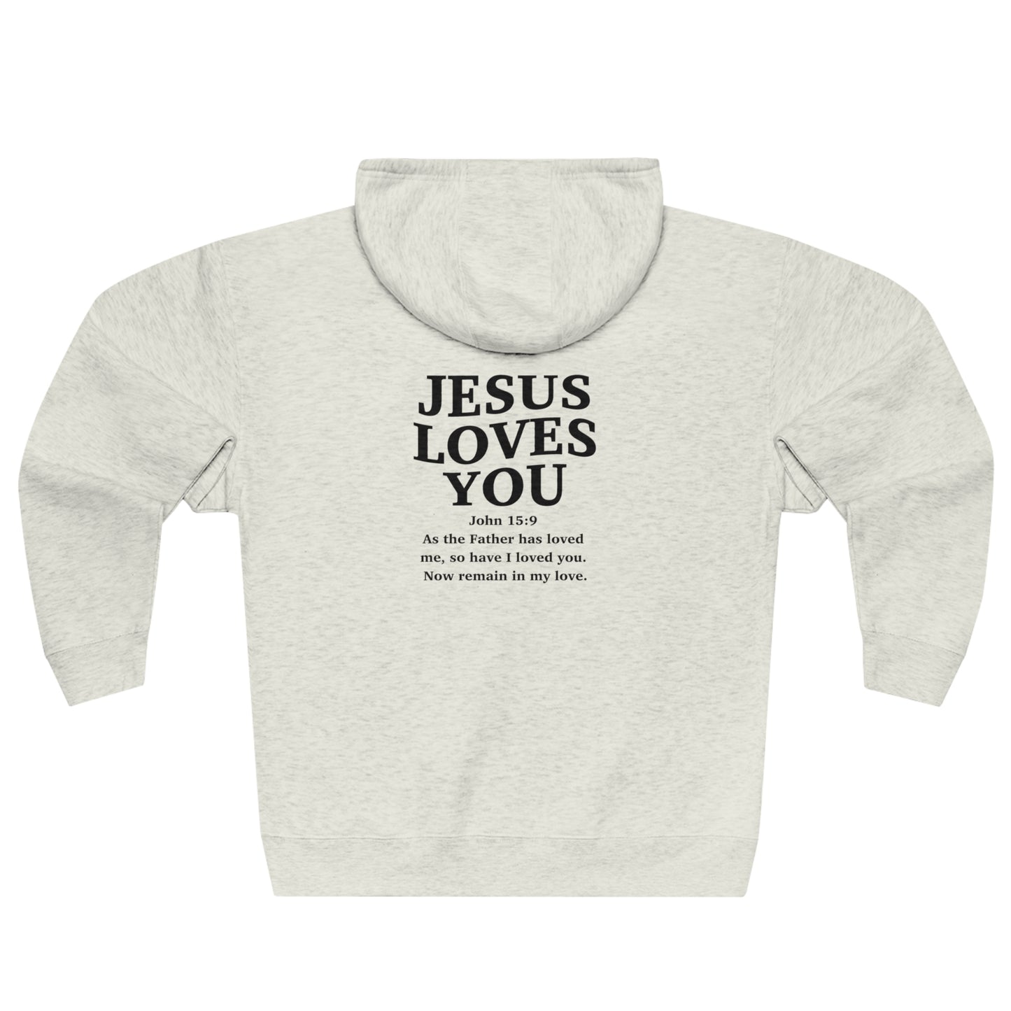 Unisex Jesus loves me, Jesus loves you Zip Hoodie