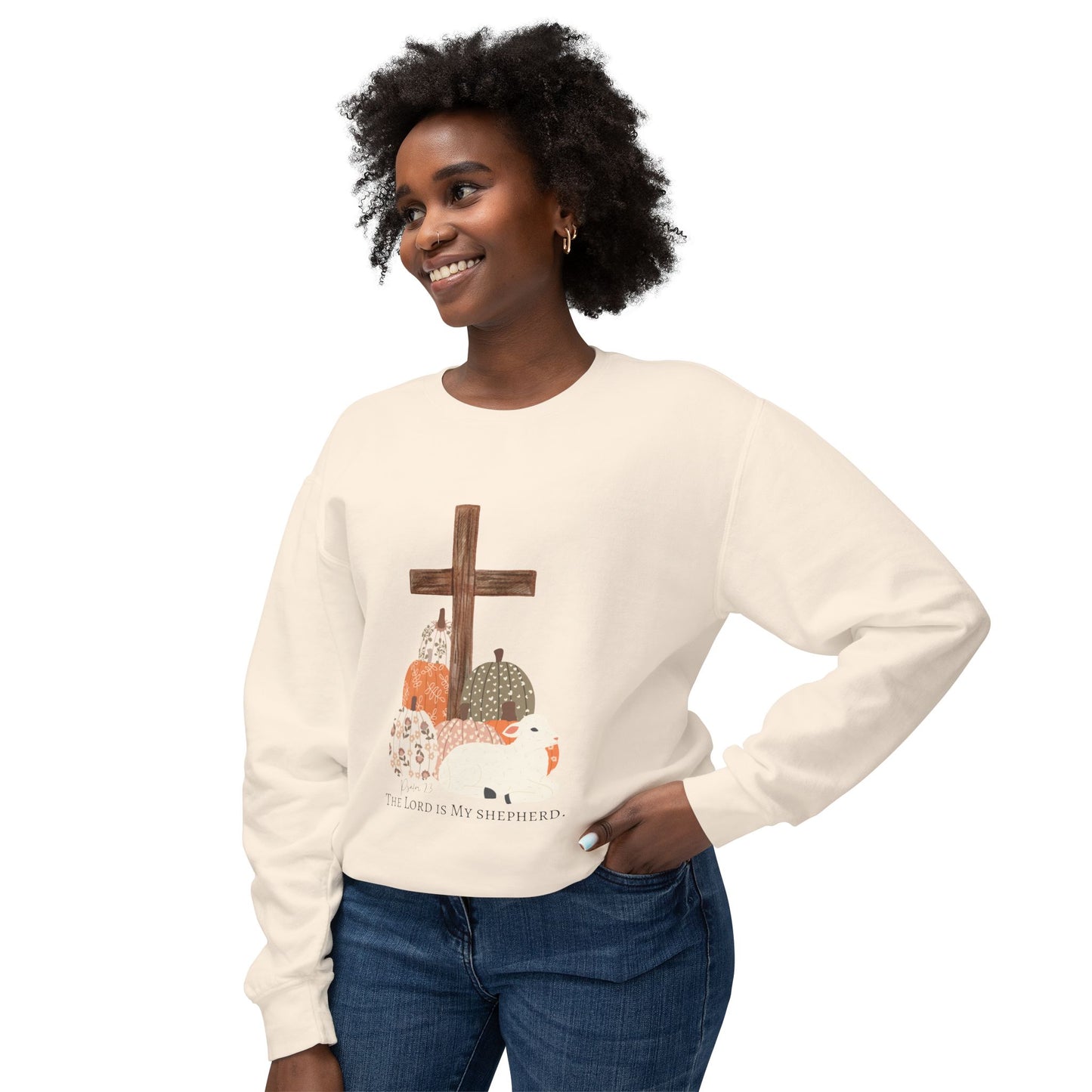 Lord is my Shepherd Lightweight Crewneck Sweatshirt