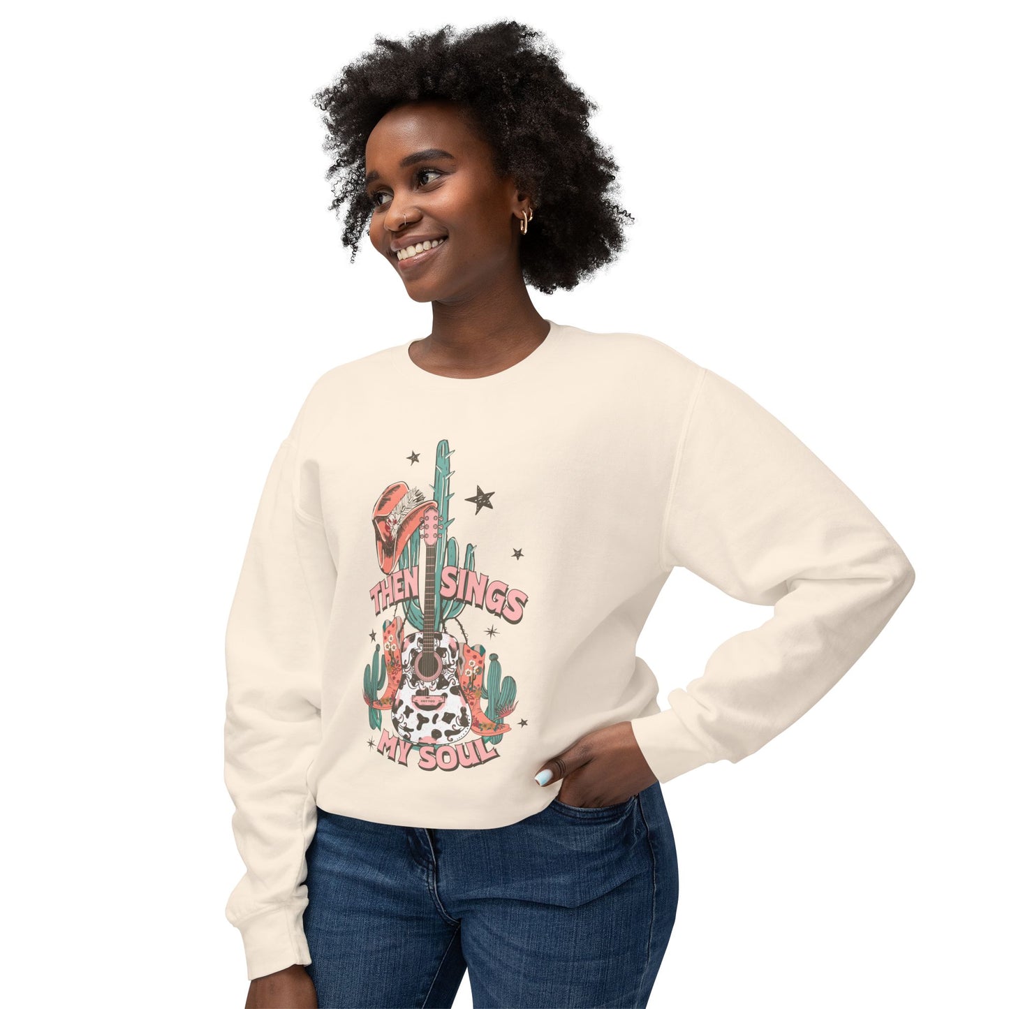 Then Sings My Soul Lightweight Crewneck Sweatshirt