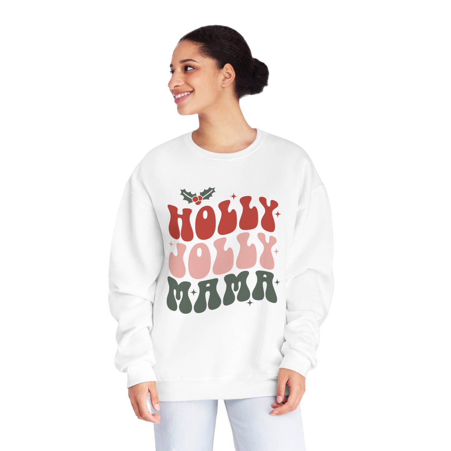 Christmas Holly Jolly Mama Crewneck Sweatshirt