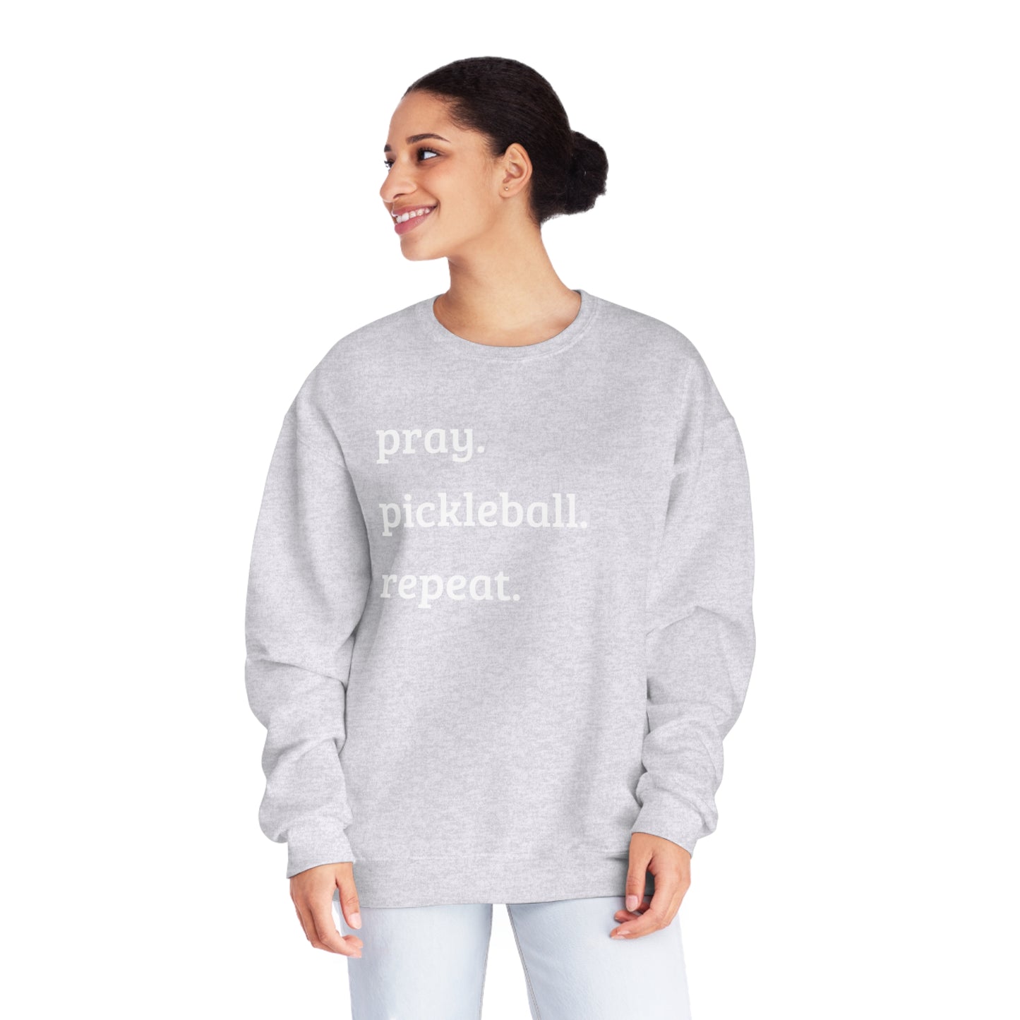 Pray, pickleball, repeat Unisex NuBlend® Crewneck Sweatshirt