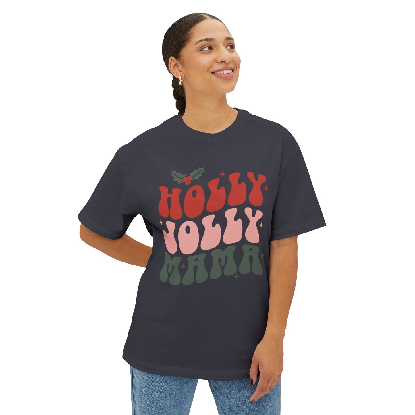 Christmas Mama Oversized Tee