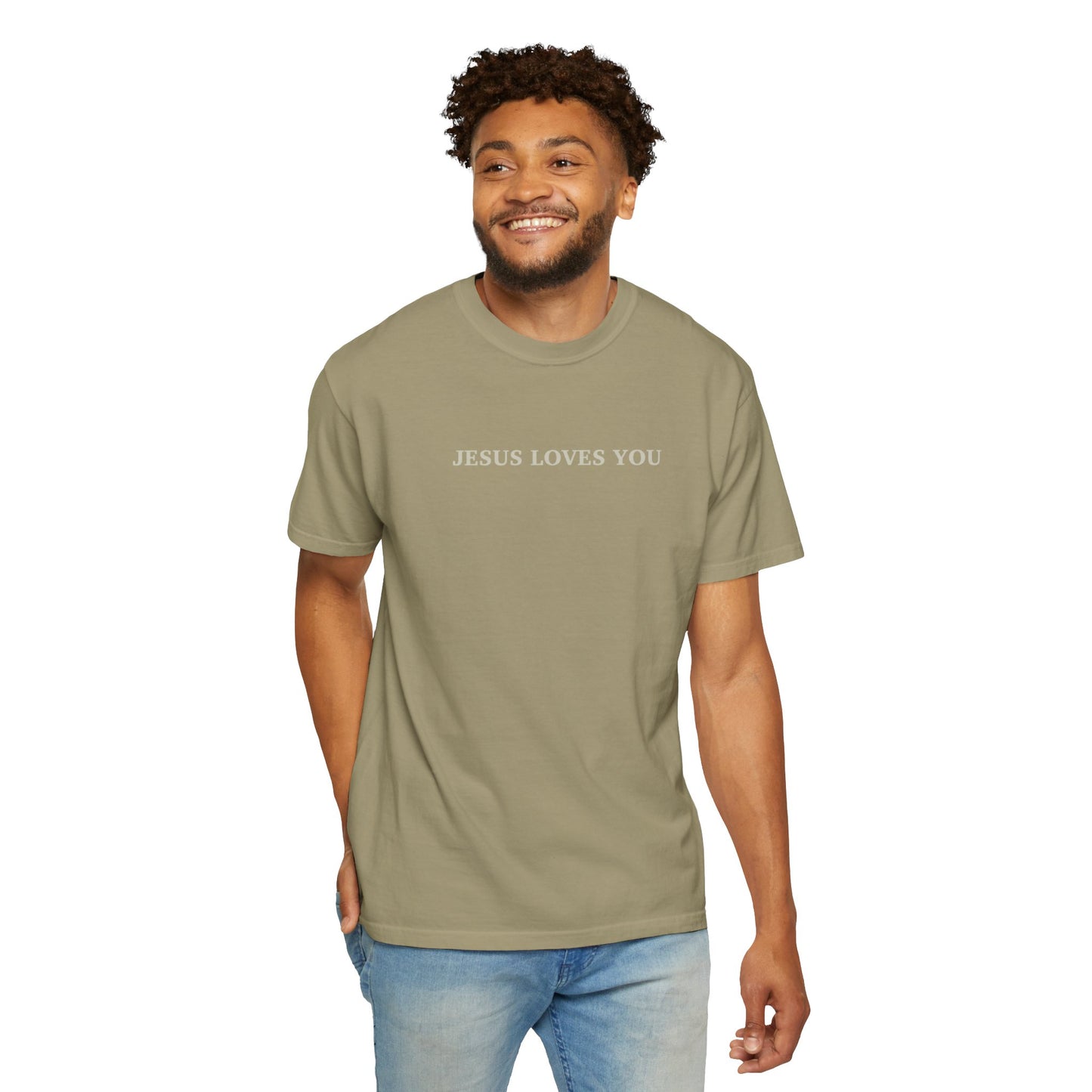 Jesus loves me, Jesus loves you Unisex Garment-Dyed T-shirt