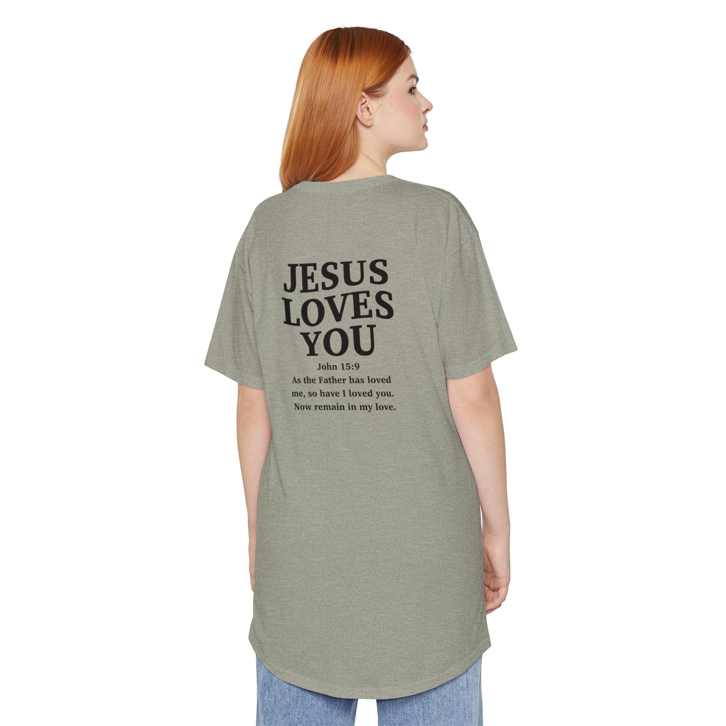 Jesus loves me, Jesus loves you Unisex Long Body Urban Tee