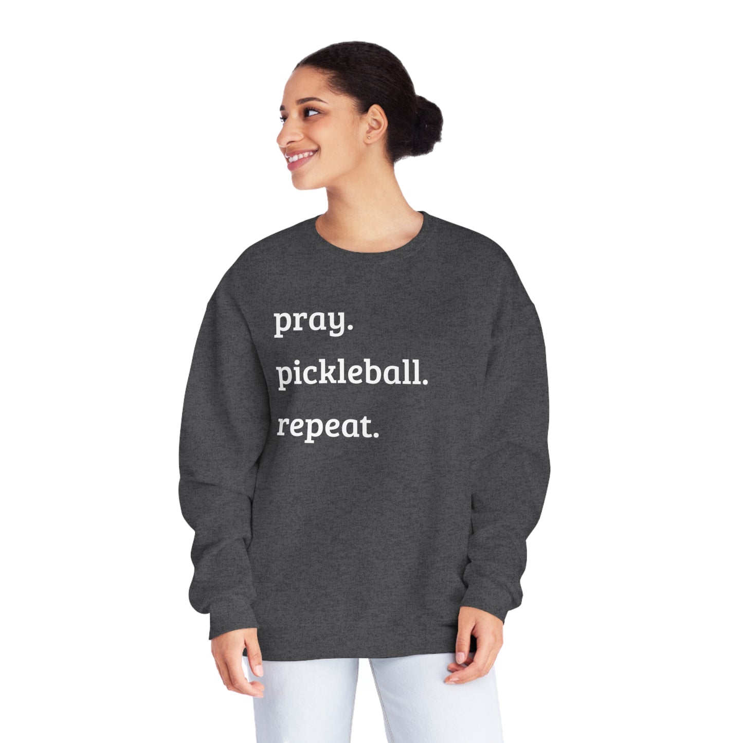 Pray, pickleball, repeat Unisex NuBlend® Crewneck Sweatshirt