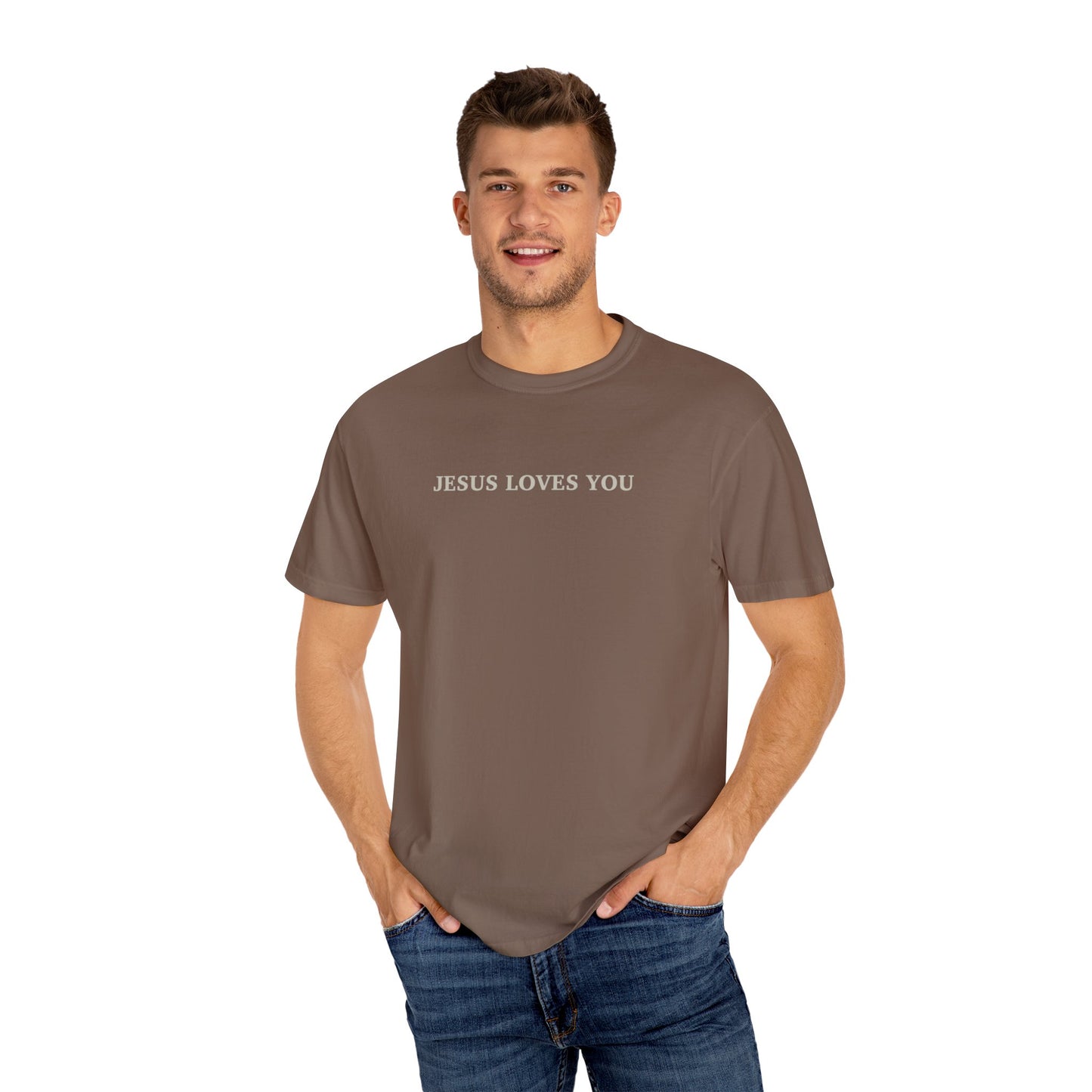 Jesus loves me, Jesus loves you Unisex Garment-Dyed T-shirt