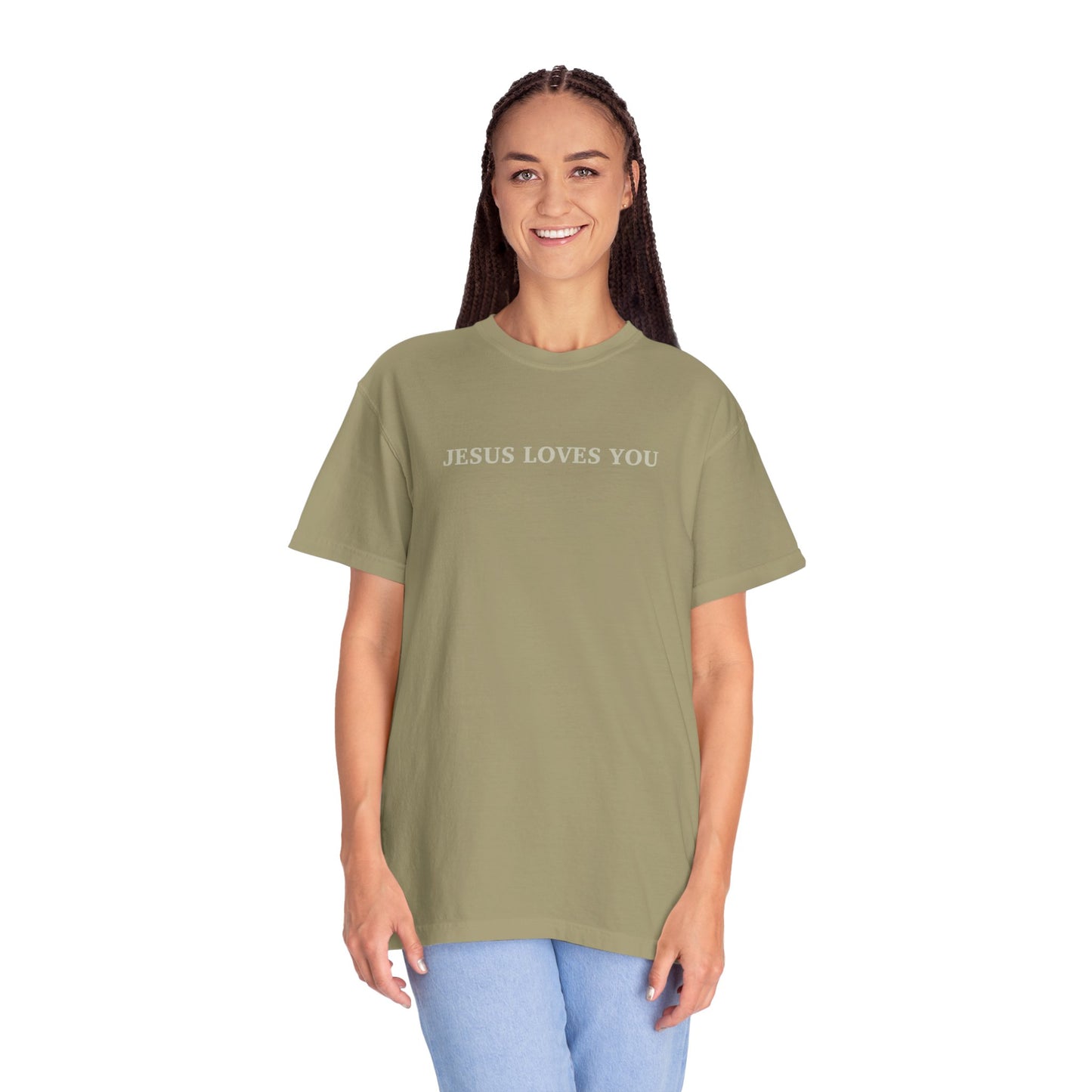 Jesus loves me, Jesus loves you Unisex Garment-Dyed T-shirt