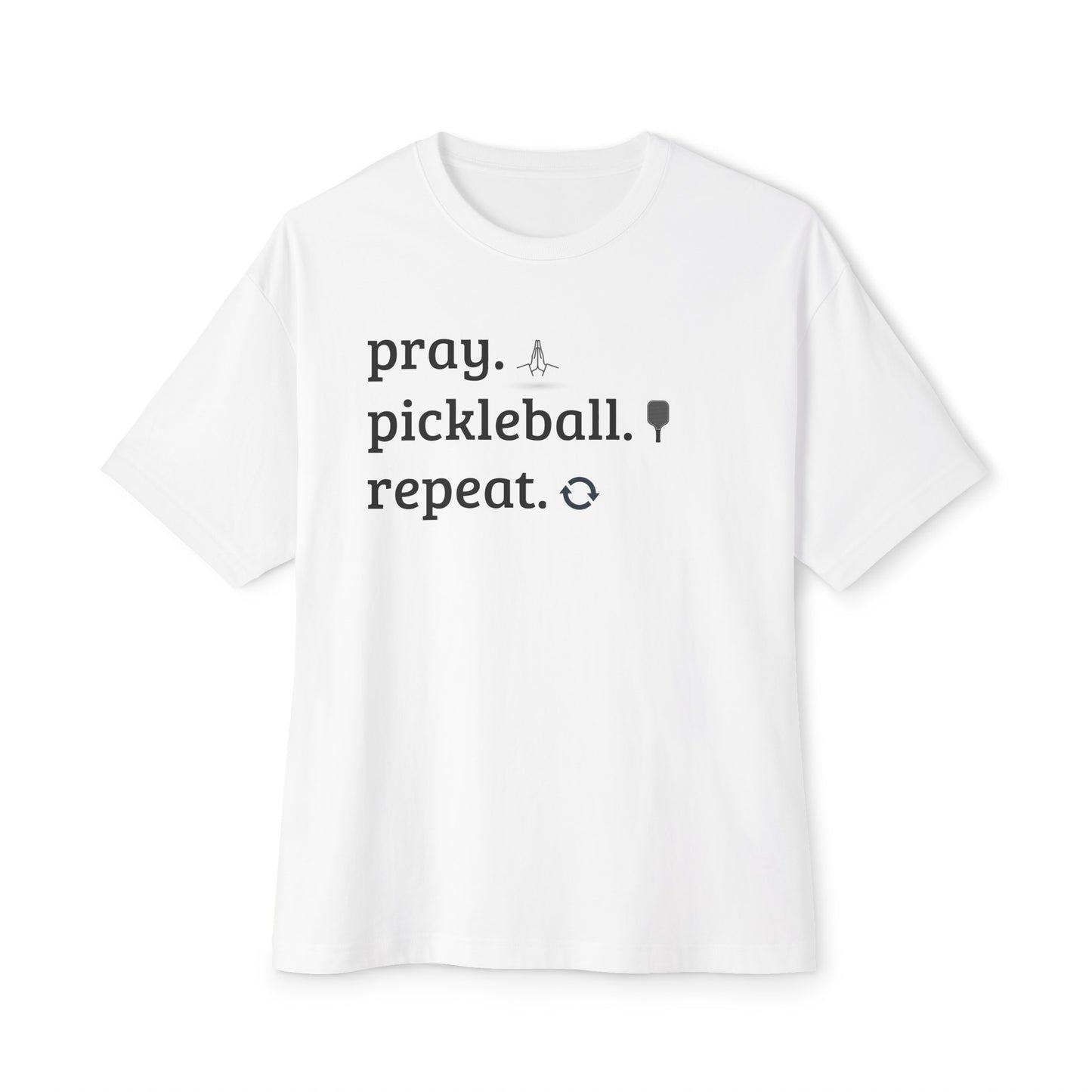 Pray, Pickleball, repeat unisex oversized boxy tee