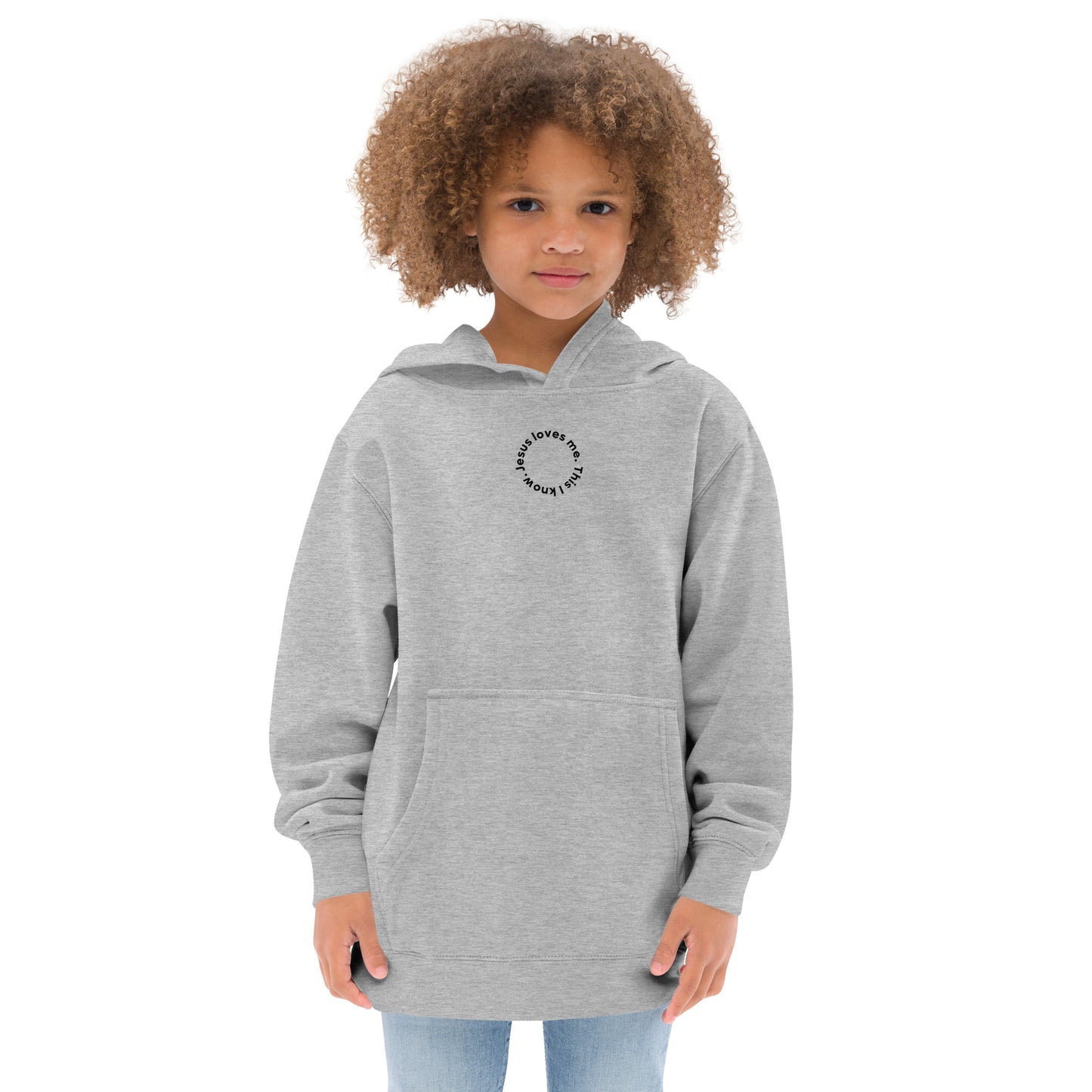 Jesus loves me Kids soft and cozy fleece hoodie