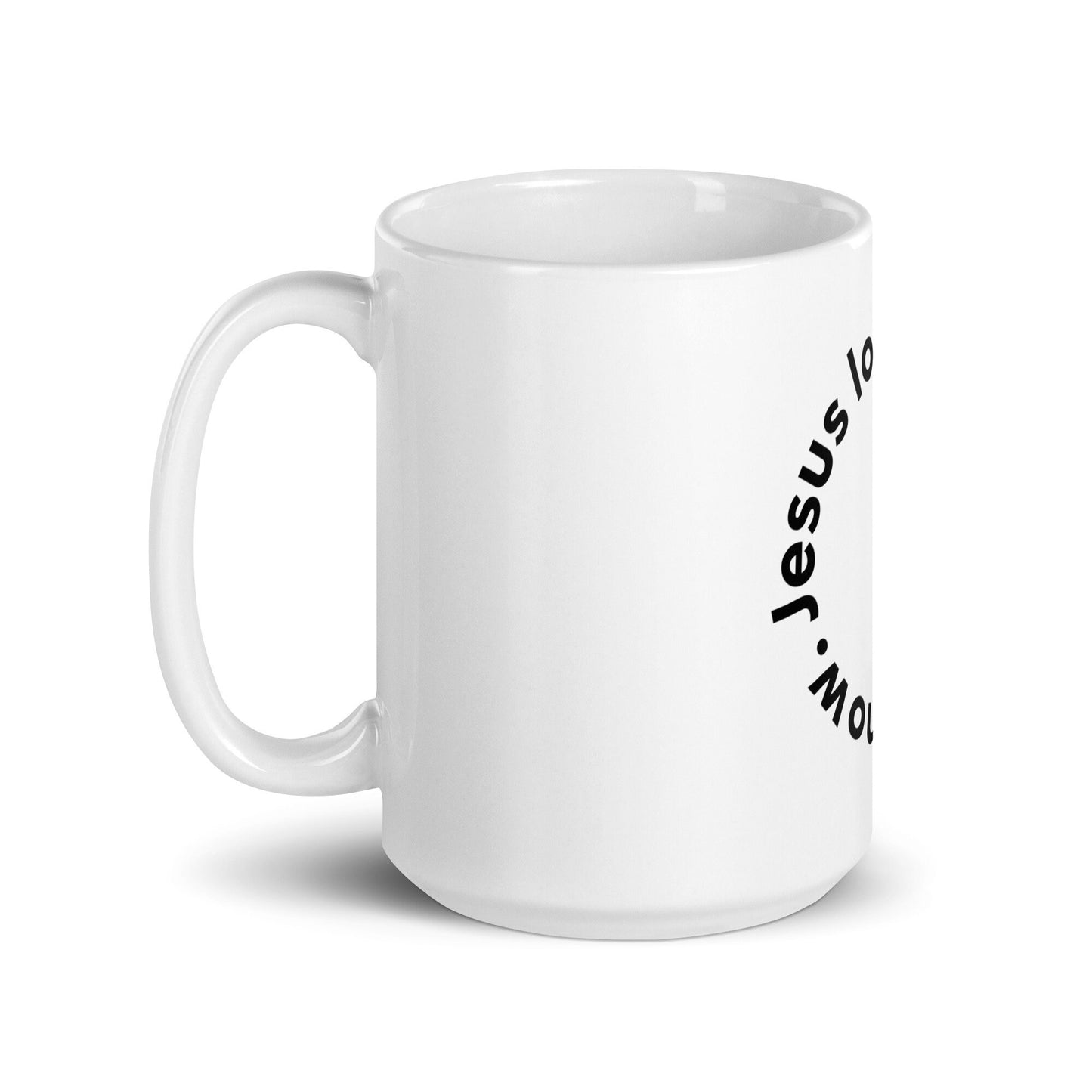 White glossy mug