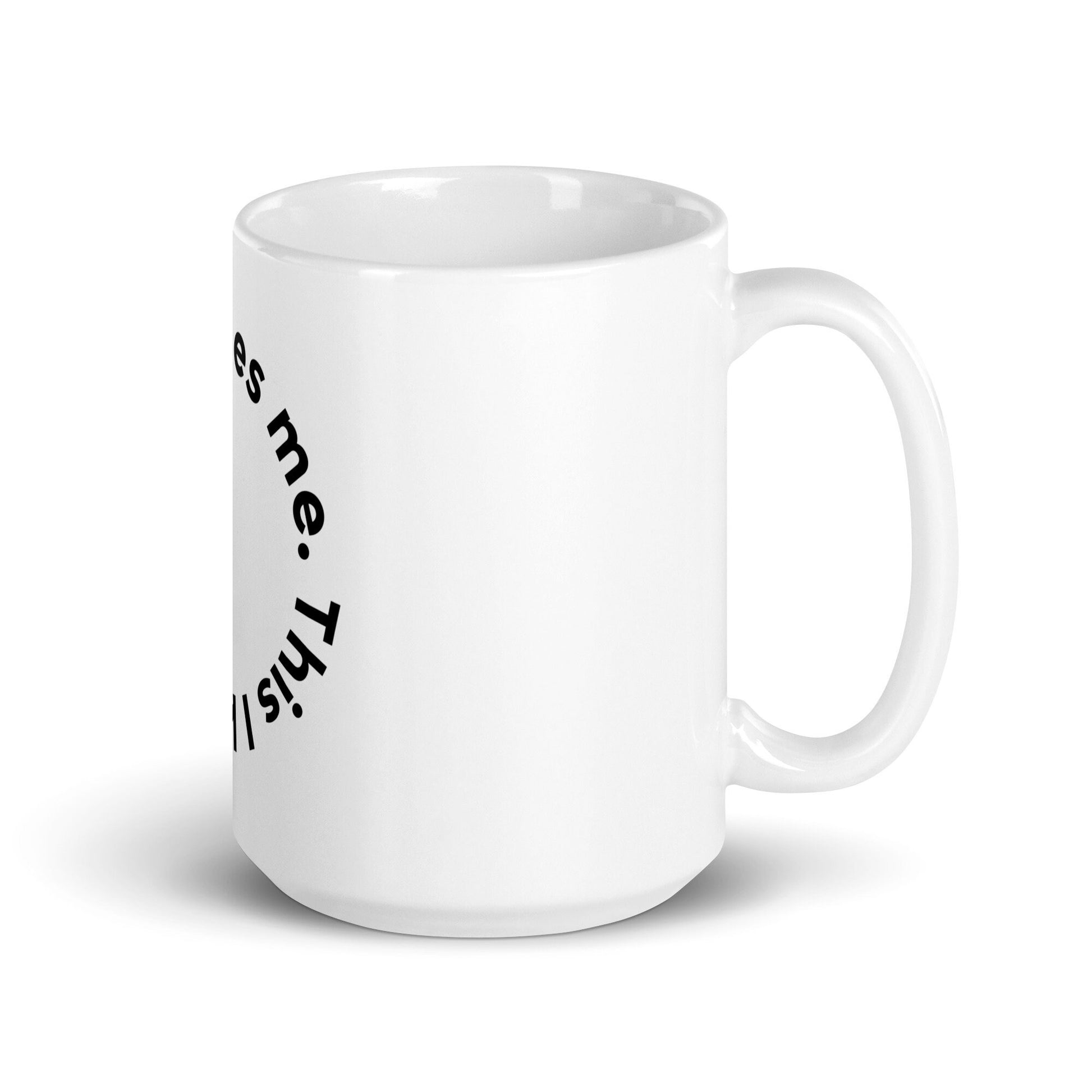 White glossy mug