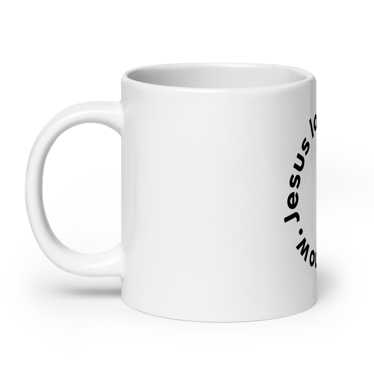 White glossy mug