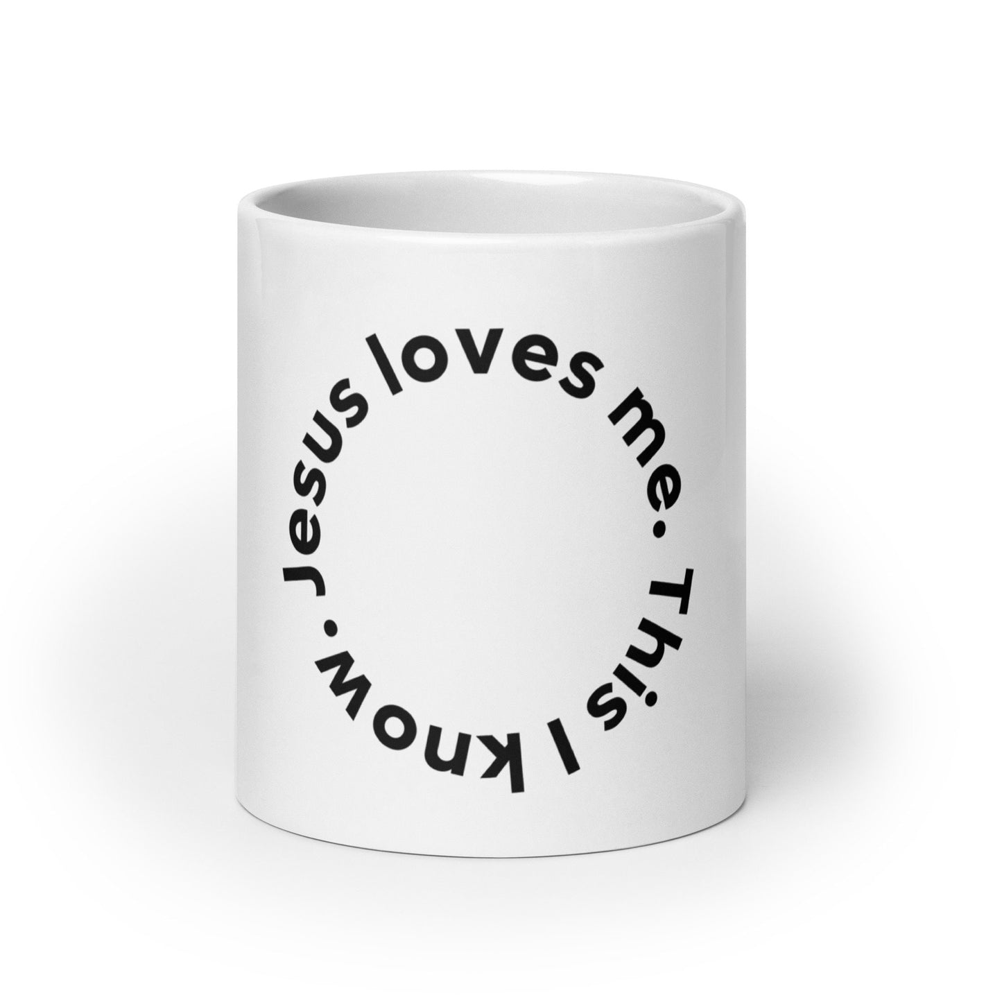 White glossy mug