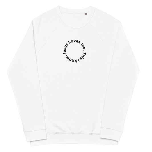 Unisex organic raglan sweatshirt